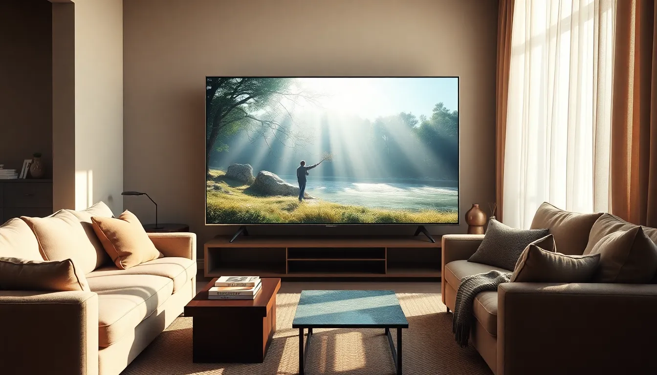 98인치 TV로 영화 감상